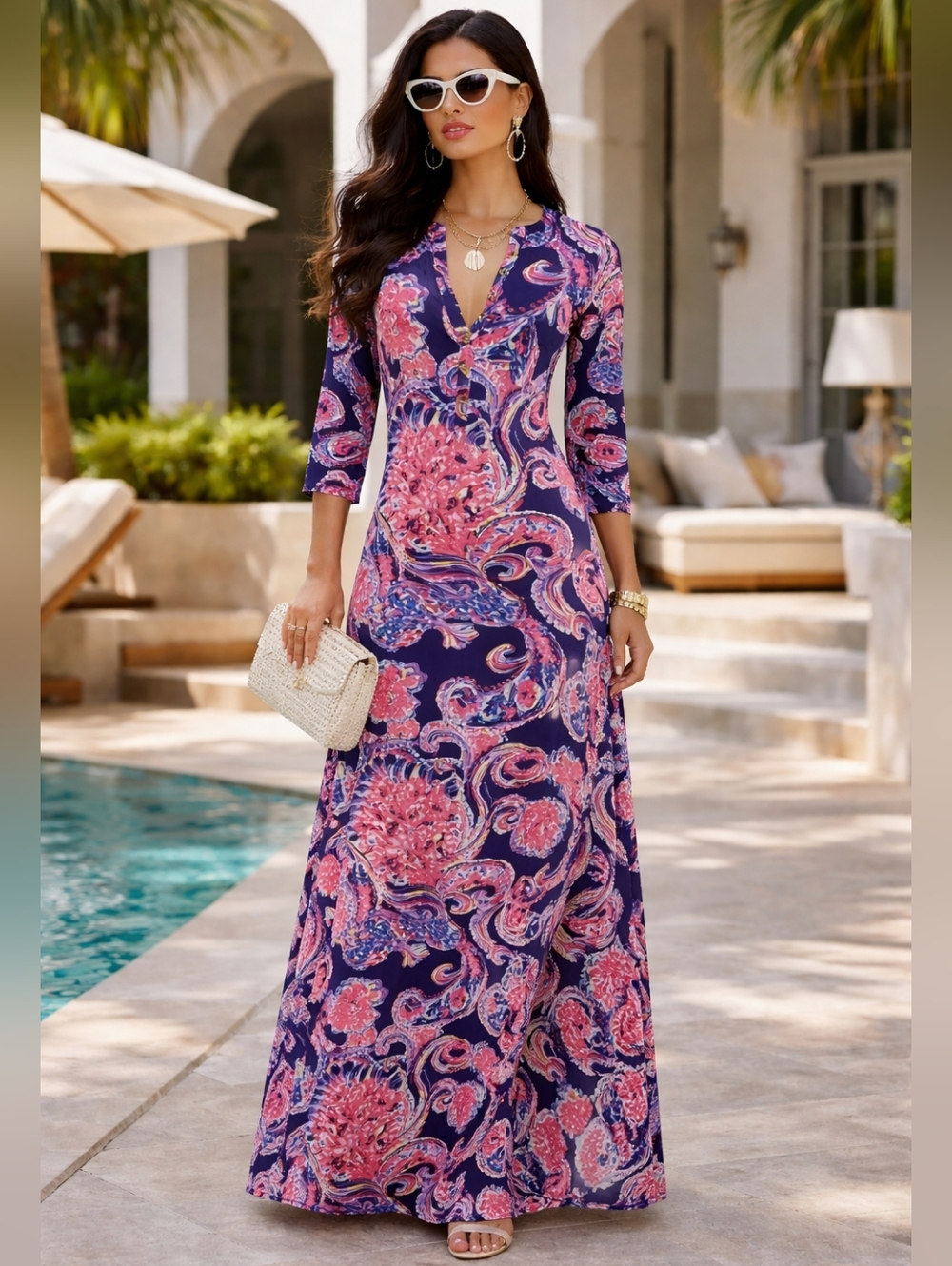 Lilly Pulitzer Pima Cotton Maxi Shirt Dress XS